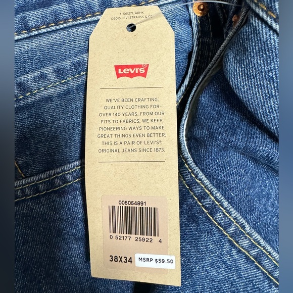 2 pairs!! NEW! Levi’s 505™ REGULAR FIT MEN'S JEANS, Medium Stone Wash, 38x34 - Picture 13 of 14